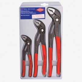 Knipex 3pcs Cobra Pliers Set, 7", 10" & 12" - Plastic Grip