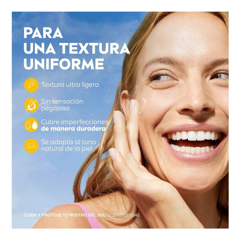 Protector Solar Facial Nivea Sun Fluido Diario Tono Claro Antioxidantes