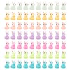 CHROMACRAFT Pack of 70 Luminous Rabbit Ornaments, Small Resin Ornaments,