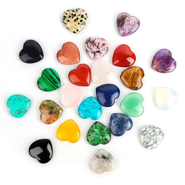 VMUTGA Set of 24 Crystal Stones Set, Natural Colourful Crystal