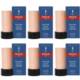 Speick Shaving Soap Stick 50g (Pack of 6), Shaving Stick For men, Normal And Sensitive Skin, Shaving Soap For Men