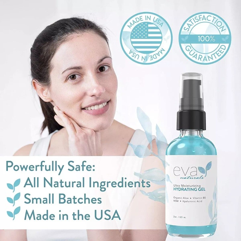 Eva Naturals Gel Facial Hidratante Con Acido Hialurónico Y Células