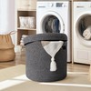 WILLITAT Storage Basket with Lid, Woven Blanket Storage for Living