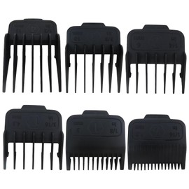 DEARCOOL 2025 6-Pack Magnetic Guards Hair Guides Plastic Combs Compatible for All TPOB Slime 2 Clippers, Suitable for Barbers, Stylists and at-Home Grooming Enthusiasts - Black