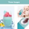Reusable Cube Silicone Mold Ice Roller With Brush For Face