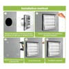 Ventilation Grille 150mm Stainless Steel Air Vents Cover, Louvered Grille