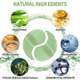 Eye Pads, Dark Circles Pads, Eye Pads Against Dark Circles, Eye Care Anti Wrinkles - Aloe & Hyaluron, Anti-Ageing Pads for Moisturising, Cooling Eye Gel Pads with Instant Lifting, 30 Pairs