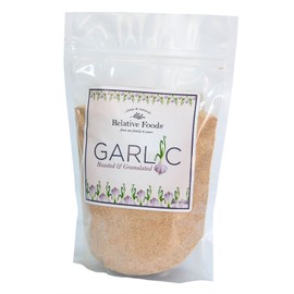 Relative Foods Roasted Garlic, 1 pound resealable bag - Rich & Aromatic Granulated Garlic Bulk Powder for Gravy, Soup, Sauce & More - Roasted Fresh Garlic for Seasoning - Gluten Free Kitchen Pantry Staples
