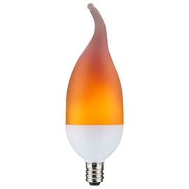 Satco S29807 Indoor/Outdoor LED Flame Effect Light Bulb, B11 Shape, White