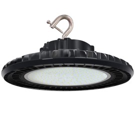 480V UFO LED High Bay Lights 240W, 38400LM, 0-10V Dimmable, 1000W HID/HPS Replacement, 5ft Cable, IP65, Hook Mount, Shop Lights, Garage, Factory, Warehouse, Workshop, Area Light
