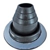 Dektite #2 Black EPDM Metal Roof Pipe Flashing, Round Base,