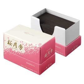 [Sakura Getsuki] Smokeless Incense, Slightly Sweet Cherry Blossom Scent, Ultra Short Size, Approx. 4.2 oz (120 g), 3.5 inches (90 mm), Eirakuya