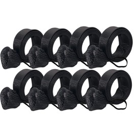 Facune 8 Pack Fishing Rod Socks Rod Sleeves, Casting/Spinning Fishing Rod Covers, 67 Inches Braided Mesh Rod Protector Pole for Fly Sea Fishing Rod, and Other Common Fishing Rods (Black)