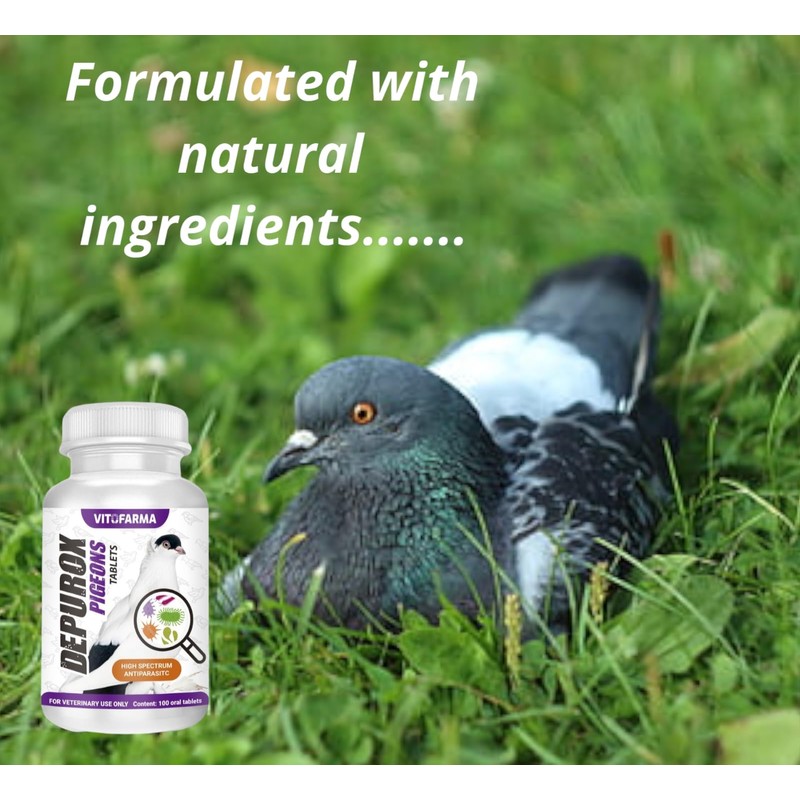 VITOFARMA Suplements for Pigeons, Birds - Vitamins 100 tabletas for