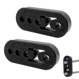 2PCS Heavy-Duty Exhaust Hanger, Mount Rubber Hanger Bracket, Universal Exhaust Rubber Mount with Shock-Absorbing Support, Muffler Insulator Bushing Bracket for Cars, Trucks, Vans