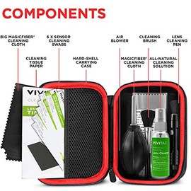 Professional Cleaning Kit for APS-C DSLR Cameras Sensor with Cleaning Swabs and Carry Case