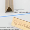 POFET Pack of 2 Reserved Sign - Brushed Stainless Steel