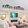 KEESFU 5-Light Track Lighting Kit,Black Semi Flush Mount Ceiling Light