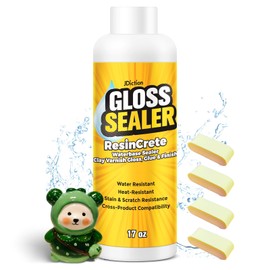 Air Dry Clay Glaze, 502ml Clay Varnish for Air Dry Clay/Polymer Clay Sealer, ResinCrete, Varnish for Pottery&Acrylic Paint, Waterproof & Stain Resistant, Design for Air Dry Clay Pottery (Gloss,17OZ)