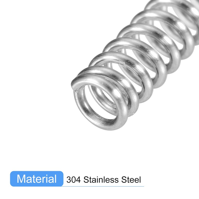 uxcell Compression Spring, 5Pcs 304 Stainless Steel, 5mm OD, 0.8mm