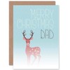 CARD CHRISTMAS DAD DEER SNOW