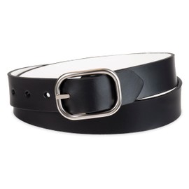 Dickies Women's Reversible Belt, Black/White, Large, Black/White, L, black/white