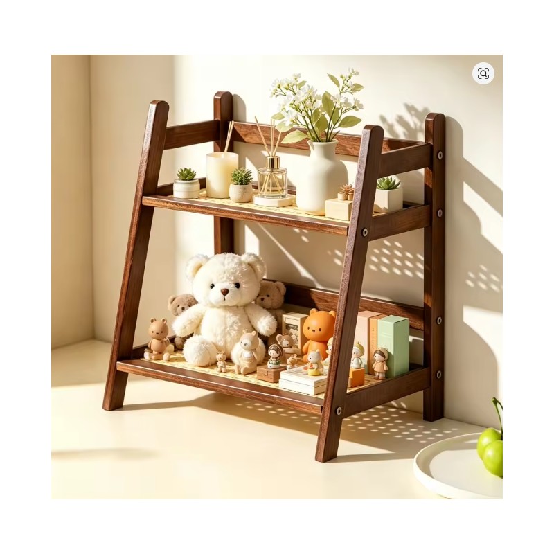2-Tier Bamboo Countertop Organizer for Kitchen and Bathroom Storage –