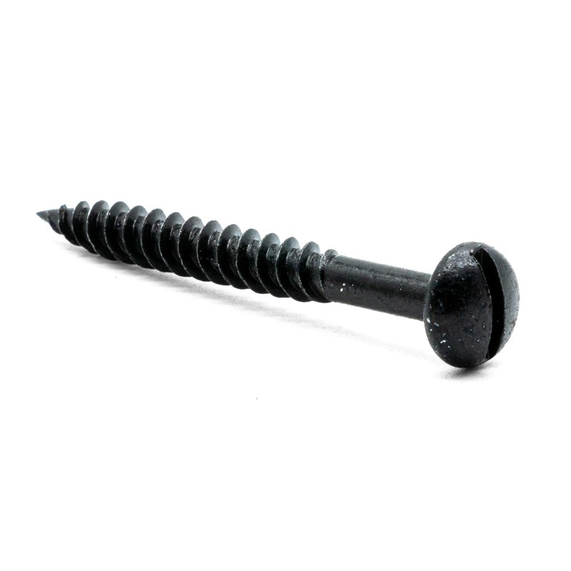 Hippo Hardware (4.8mm X 50mm) Black Japanned Slotted round Dome