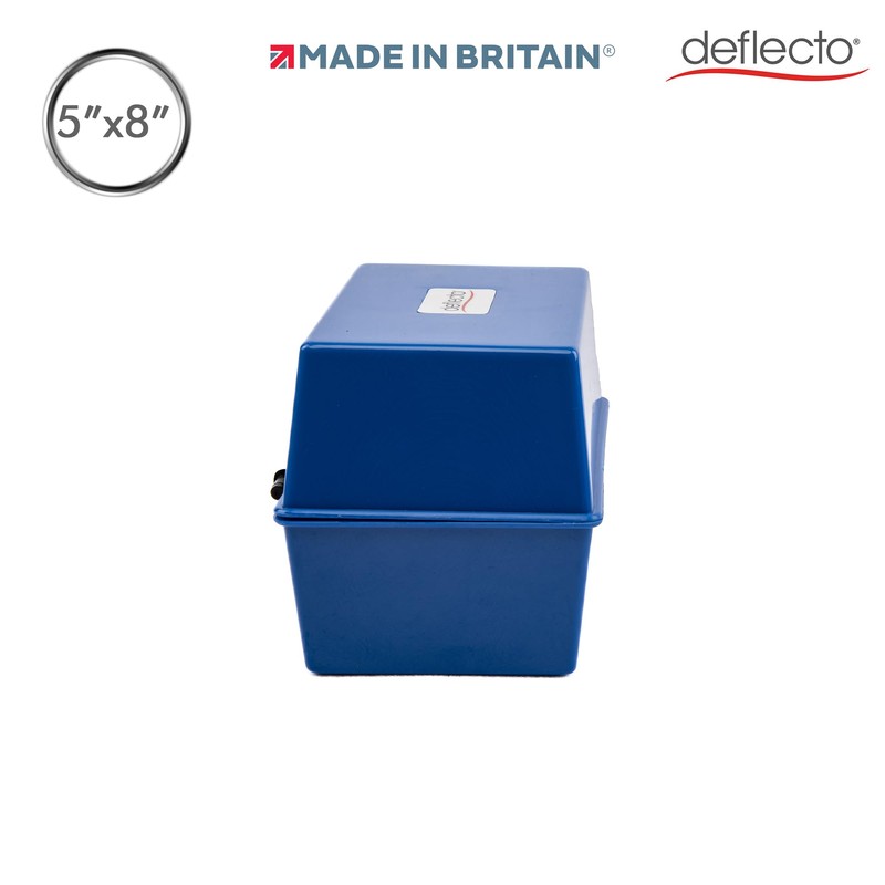 Deflecto Value Size 8 x 5 Index Card Box -