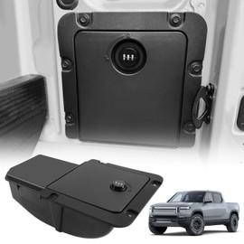 Ryansunoro Bed Cargo Partition Storage Bin with Code Lock Compatible with Ford Maverick XL 2022 2023 2024 2025| Code Lock Security Rear Side-Mounted Storage Bin |ABS Cargo Partition Accessories