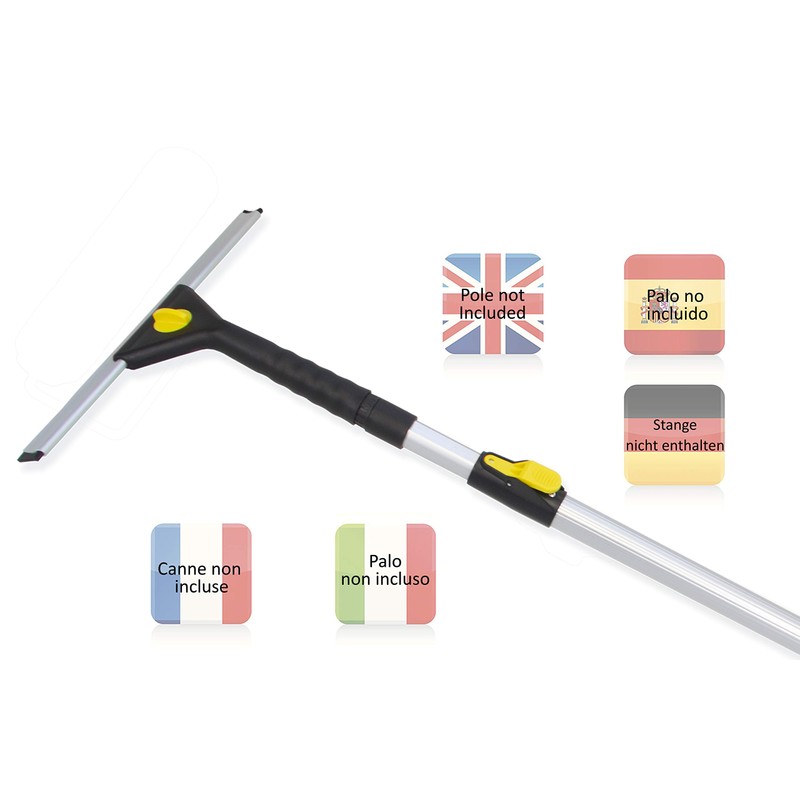 WinHux® Telescopic Window Squeegee Shower Squeegee