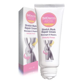 SilDerm Stretch Mark Cream - 100ml - Firming Stretch Mark Lotion for Body & Tummy - Stretch Mark Butter Balm for Men & Women - Butter Moisturiser - Natural Stretching Treatment