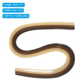 PATIKIL 120pcs Rainbow Quilling Strips Paper 3/16"(5mm) 21" Origami Paper Quilling Strip for Art DIY Hand Craft Christmas, Gradient Brown