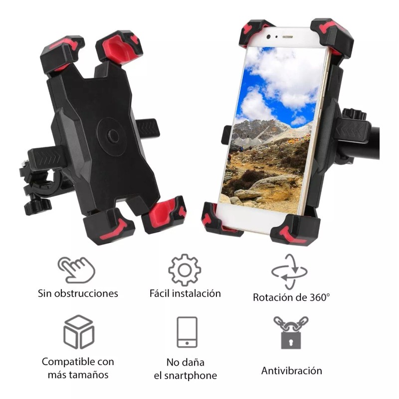 Maíz Soporte Base Moto Bicicleta Porta Celular Universal 360 Gps