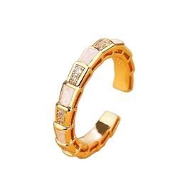 CUSIOALQQ Fashion Cubic Zirconia Gold Ring Opening Adjustable Design Emerald Cut Full Eternity Stackable Band Jewelry Faux Dainty Luxury Temperament Casual Ring Statement Promise Jewelry