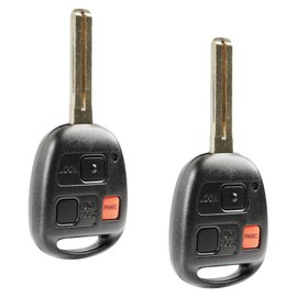 USARemote Black Plastic Key Fob Keyless Entry Remote for Toyota GX470, LX470 SUV (2003-2009), Set of 2