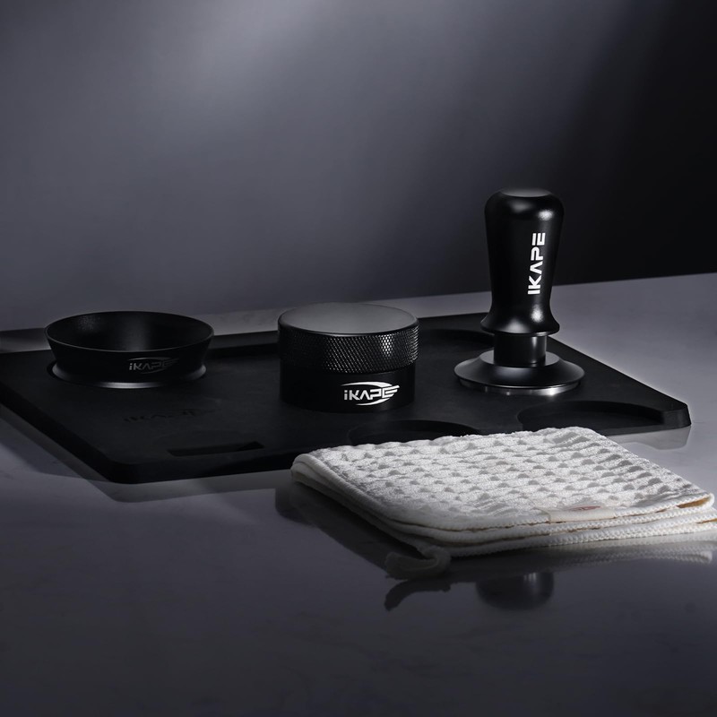 IKAPE 58MM Espresso Tamper Kit Black 6 IN 1, Coffee