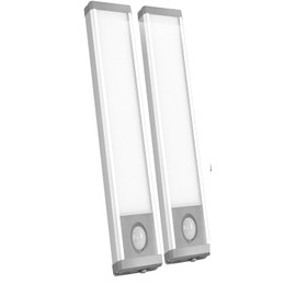 Pack of 2 | Bright 40 LED Motion Sensor Night Light for Closet, kitchen Counter | USB Rechargeable Battery | Under Cabinet Light | Cordless | Portable | LED Nightlight | Auto Sensing Lighting