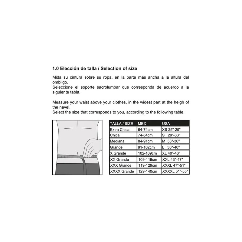 Faja Sacrolumbar Ajustable con Tercer Cinturón Jyrsa Talla Mediana