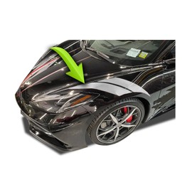Benini Design Studio Side Fender Hash Mark Dual Racing Stripes Decals 1 Color - FITS 2020 and up Chevy Corvette C8 Stingray (Matte Black)