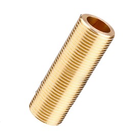 Brass Nipple Vogueing Tool Nipple Pipe 6mm Thread Plumbing Fitting for Outdoor or Marine Applications (Pack of 2)