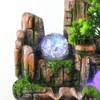 Fountain Waterfall Desktop with Light Indoor Fountain Zen Meditation Plants