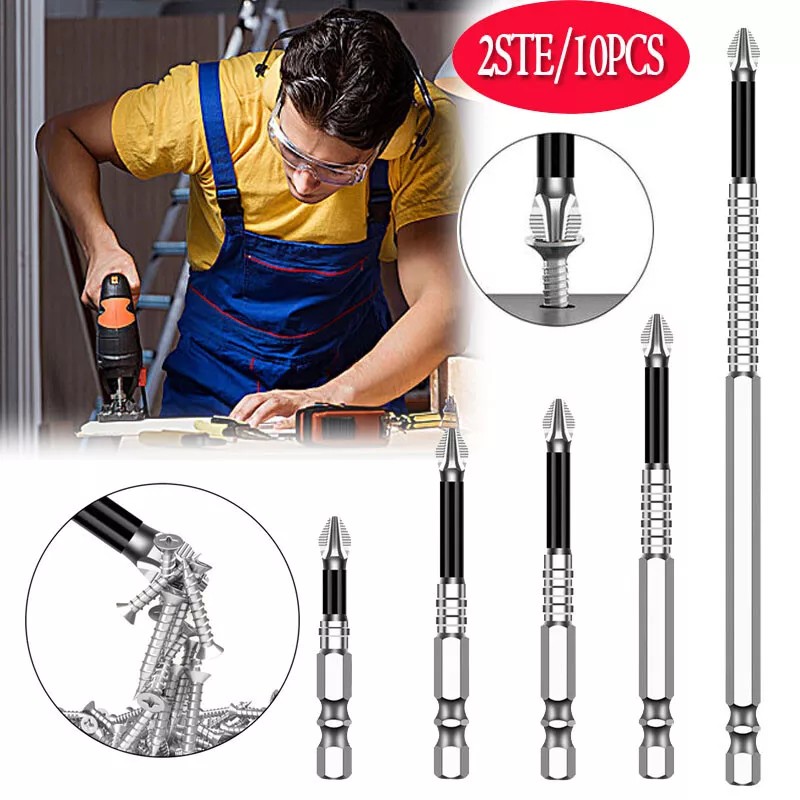 Unbranded 2SET High-Magnetic Screwdriver Drill Bit,Strong Magnetic Durability Drill Bit