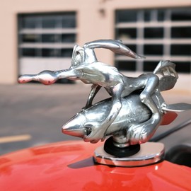 BEMKWG Coyote Trucks Hood Ornament Cartoon Vintage Car Ornaments Inspired by The Classic Animation Metal Rocket Hood Decoration Suitable for All Types of Cars Bonnet Motorcycles Styling