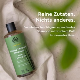 Urtekram Shampoo - Wild Lemongrass - Intense Moisture - 500 ml, Vegan, Organic, Natural Origin