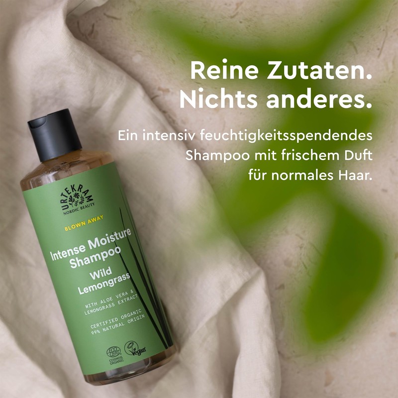 Urtekram Shampoo - Wild Lemongrass - Intense Moisture - 500