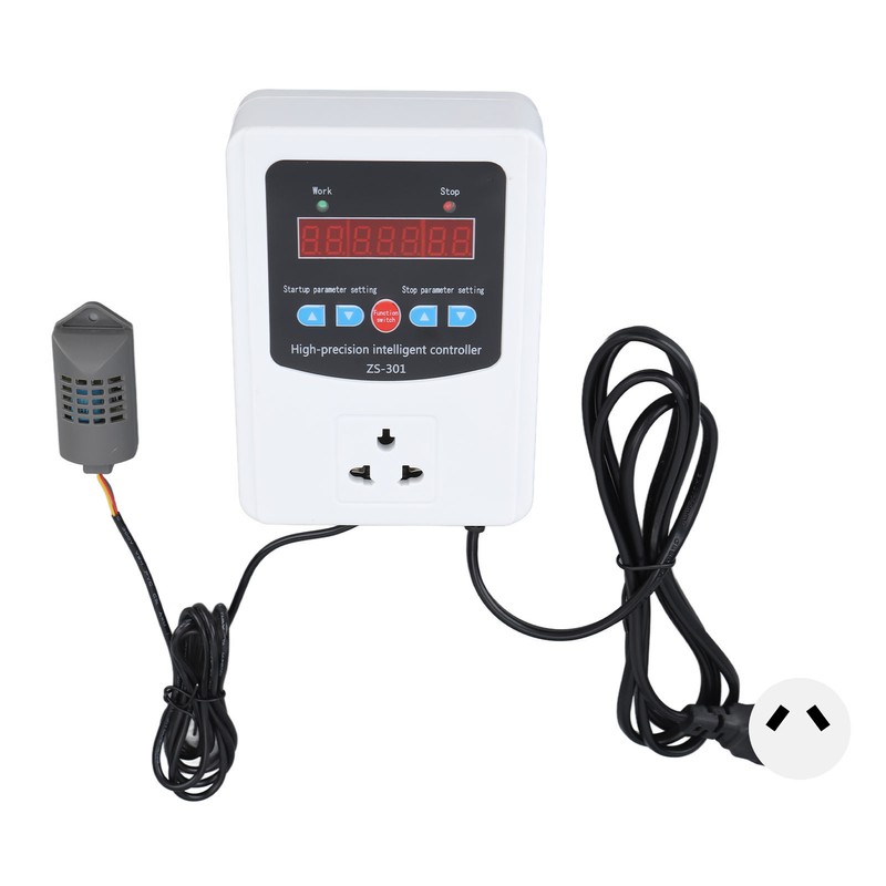 1500W Digital Humidity Controller LCD Display Humidistat Plastic Timing Air