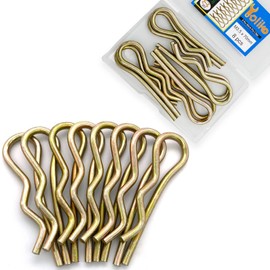 Yoliko 8Pcs Heavy Duty Hitch Pins Clip R Clips Spring Retaining Wire Hair Pins Cotter Pin Strong Spring Tension Large Carter Pin R Clip Large for Trailer Tractors Mower Carts Truck Color zinc M3.5x70