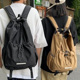 Unisex backpack 4-color drawstring outdoor style green