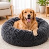 Round Plush Pet Bed for Dogs & Cats – Soft